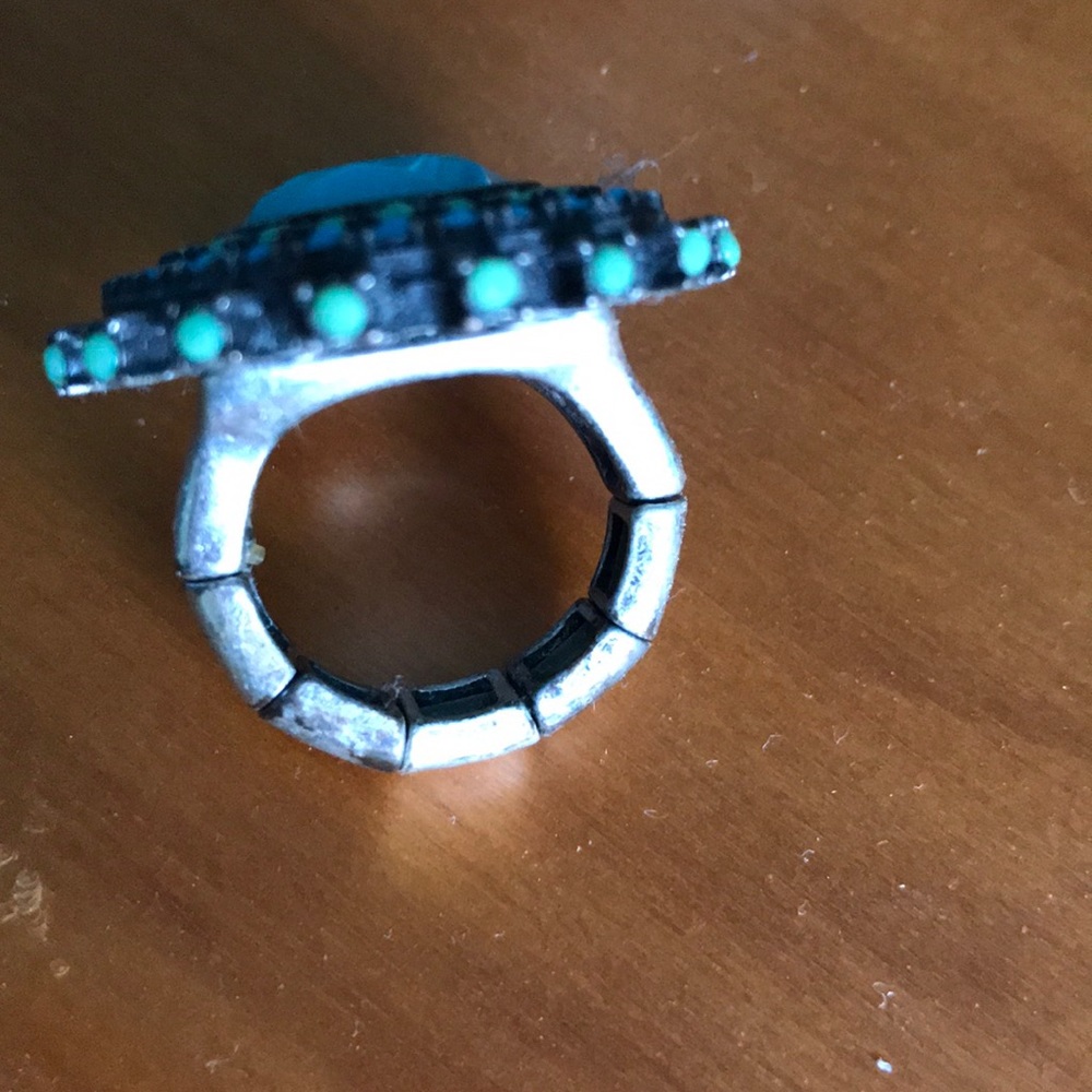 Turquoise silver ring - Picture 2 of 2